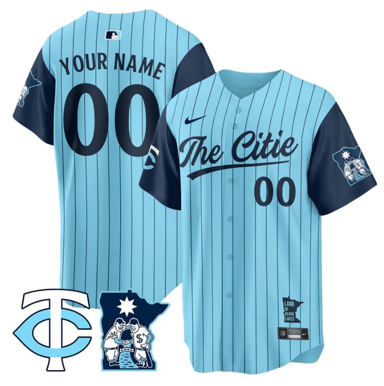 Custom Minnesota Twins Jersey 2025 City Connect Concept Stitched Blue