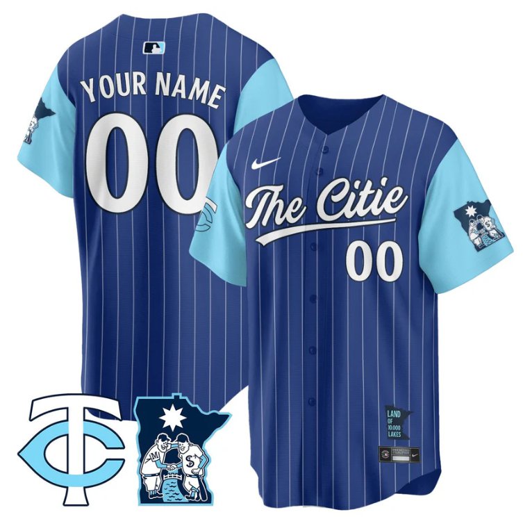 Custom Minnesota Twins Jersey 2025 City Connect Concept Stitched Royal