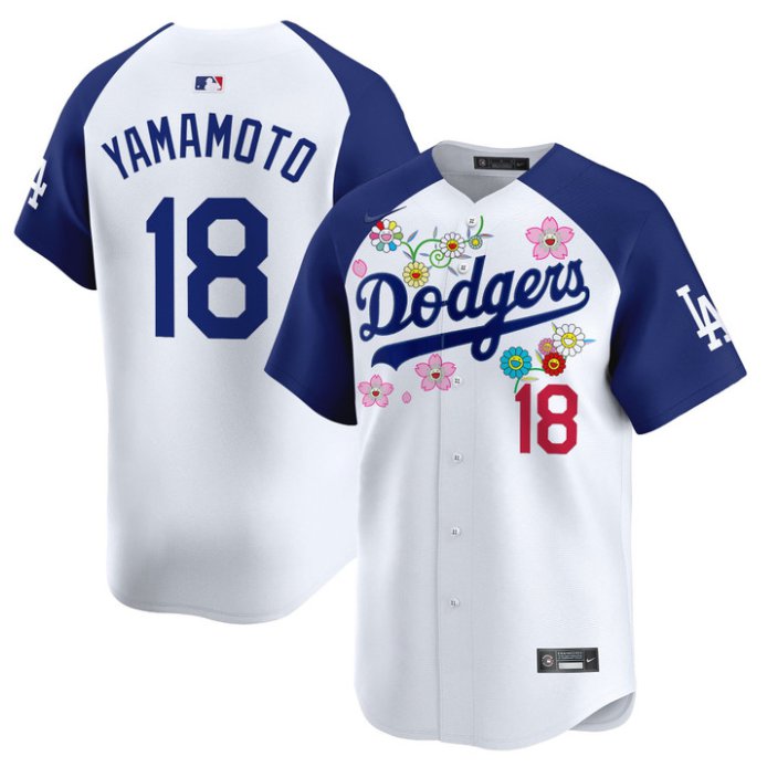 Men's Yoshinobu Yamamoto Jersey #18 Dodgers x Takashi Murakami 2025 Vapor Limited Stitched Alternate