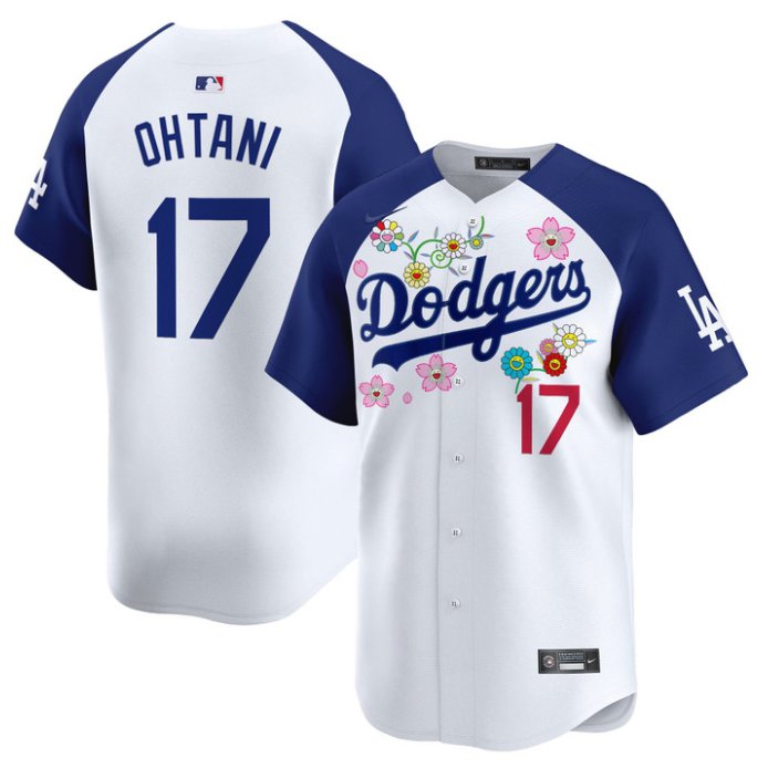Men's Shohei Ohtani Jersey #17 Dodgers x Takashi Murakami 2025 Vapor Limited Stitched Alternate