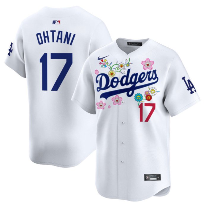 Men's Shohei Ohtani Jersey #17 Dodgers x Takashi Murakami 2025 Vapor Stitched White