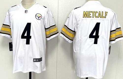 Men's Pittsburgh Steelers #4 DK Metcalf Limited White Vapor Jersey