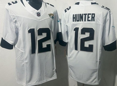 Men's Jacksonville Jaguars #12 Travis Hunter Limited White FUSE Vapor Jersey