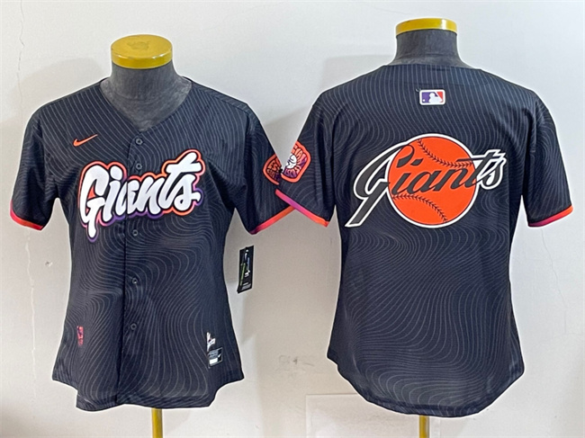 Youth San Francisco Giants Team Big Logo Anthracite 2025 City Connect Limited Stitched Baseball Jersey