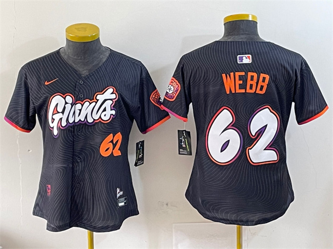 Youth San Francisco Giants #62 Logan Webb Anthracite 2025 City Connect Limited Stitched Baseball Jersey
