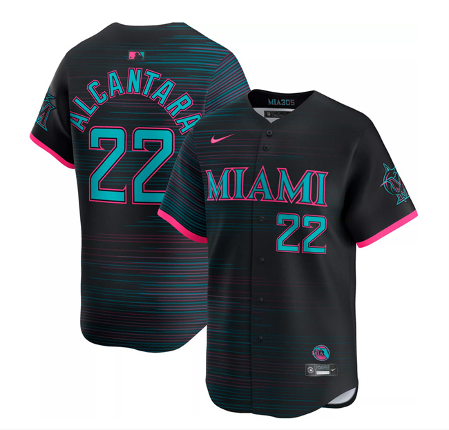Miami Marlins ACTIVE PLAYER Custom Black 2025 City Connect Limited Stitched Baseball Jersey
