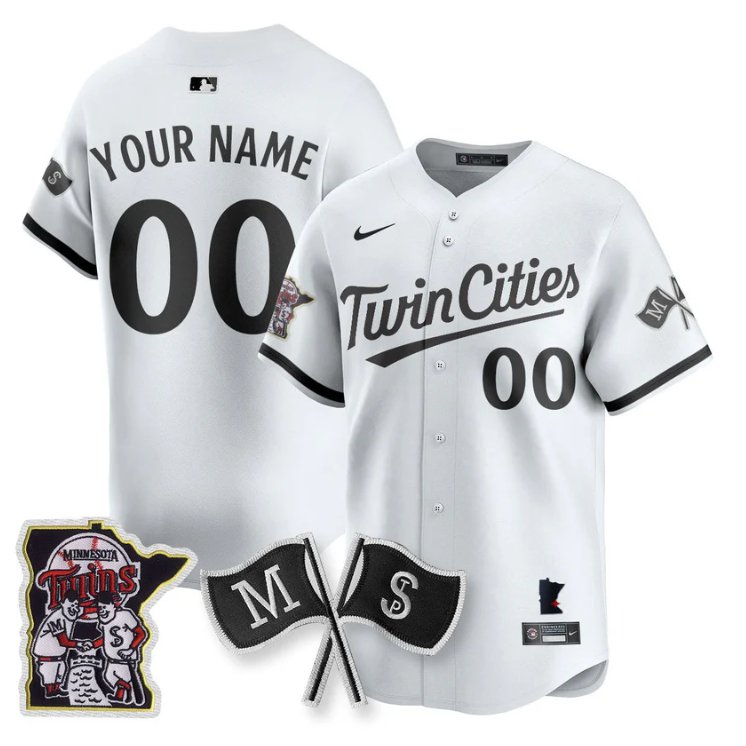 Custom Minnesota Twins Jersey Nike Alternate Limited Stitched White