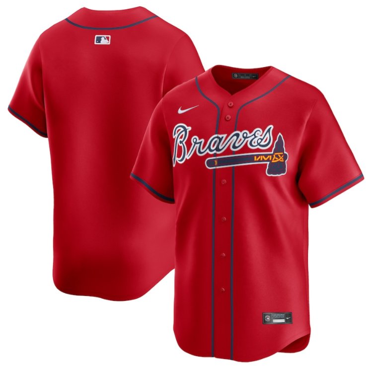 Men's Atlanta Braves Blank Red Alternate Nike Stitched Limited MLB Jersey
