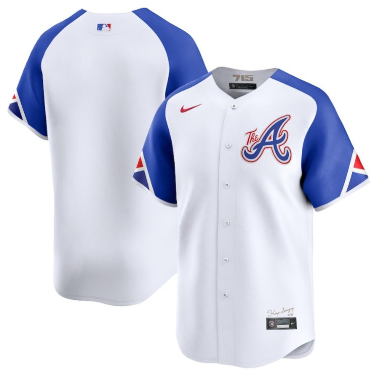 Men's Atlanta Braves Blank Nike White City Connect Limited Stitched MLB Jersey