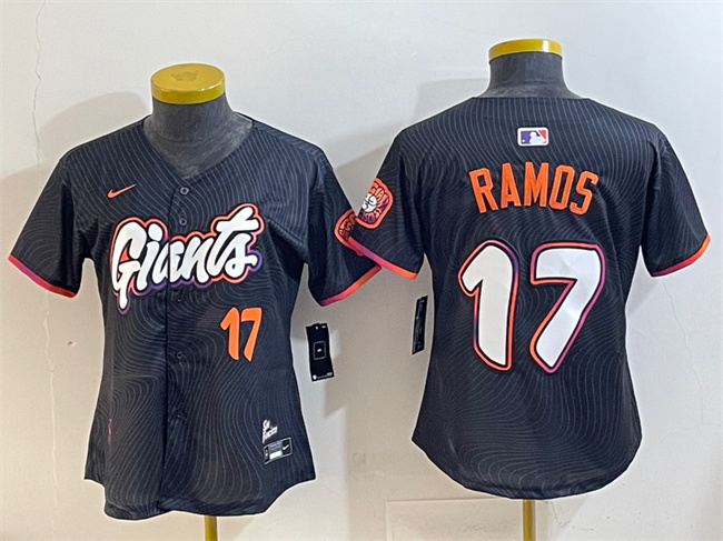 Women's San Francisco Giants #17 Heliot Ramos Anthracite 2025 City Connect Limited Stitched Baseball Jersey