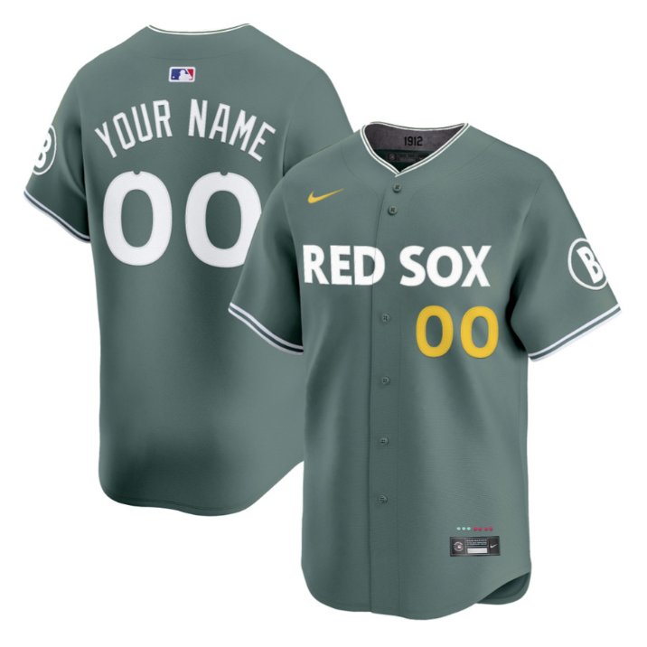 Custom Boston Red Sox 2025 City Connect Nike Limited Stitched Jersey Green Monster