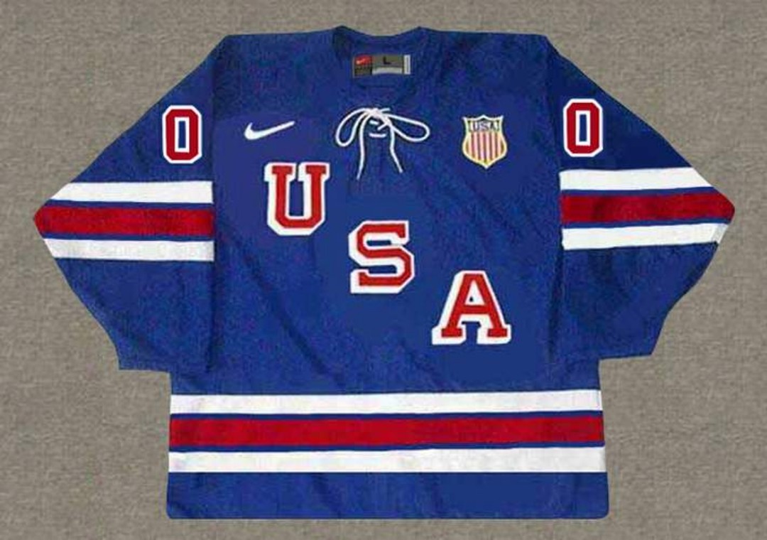 USA Nike Olympic Blue Stitched Hockey Jersey Customized Any Name & Numbers