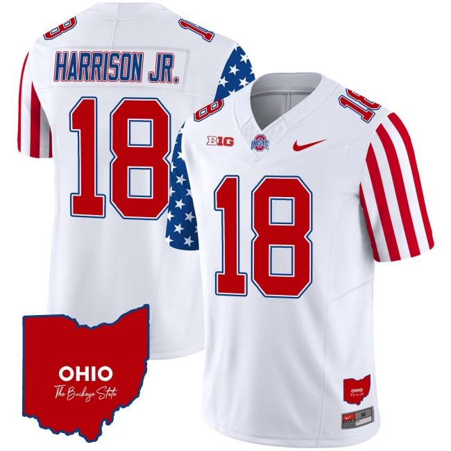 Men's Ohio State Buckeyes #18 Will Howard American Style Vapor Limited Jersey - All Stitched