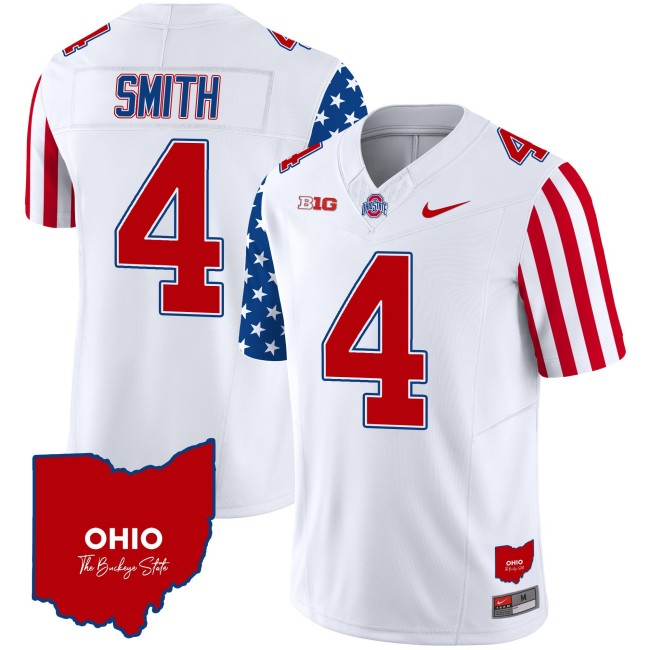 Men's Ohio State Buckeyes #4 Jeremiah Smith American Style Vapor Limited Jersey - All Stitched