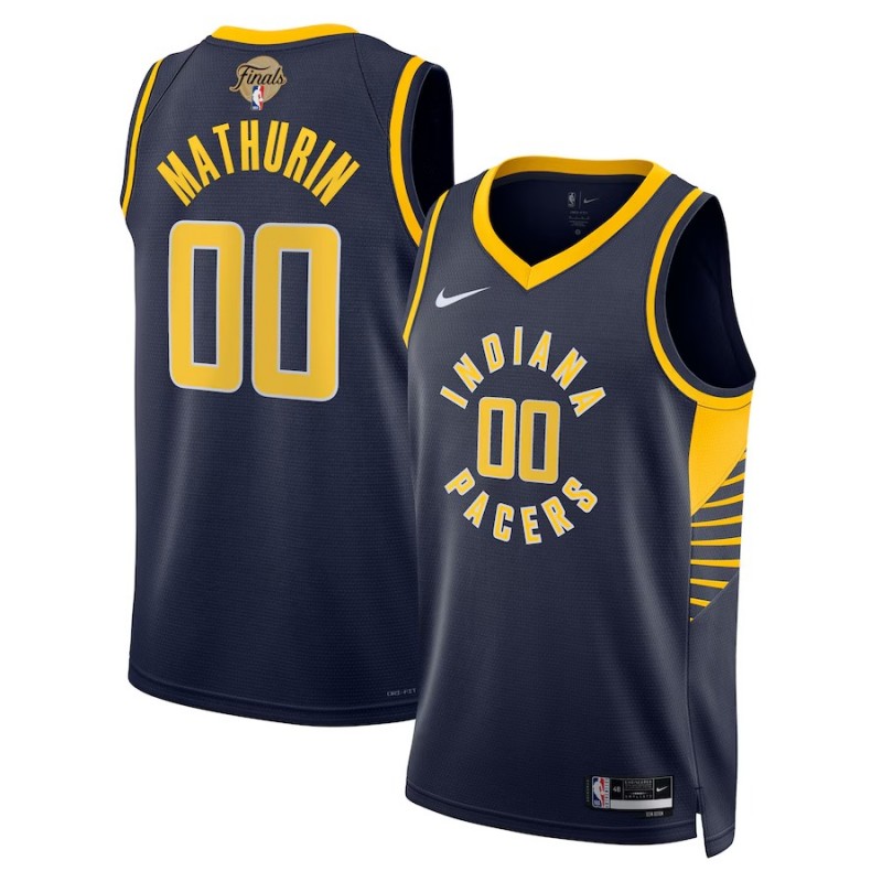 Unisex Indiana Pacers #00 Bennedict Mathurin Nike Navy 2025 NBA Finals Swingman Jersey - Icon Edition