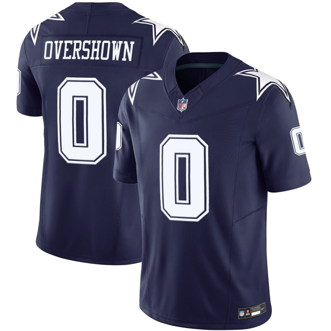 Men's Dallas Cowboys #0 DeMarvion Overshown Navy F.U.S.E. Vapor Limited Stitched Football Jersey