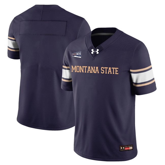 Men's Montana State Bobcats Team College Football Jersey Navy - All Stitched