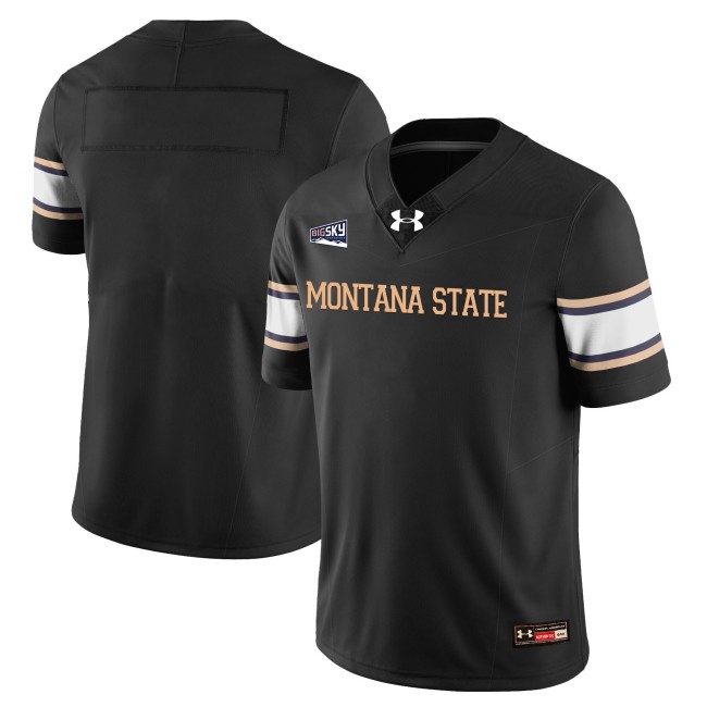 Men's MSU Montana State Bobcats Team College Football Jersey Black - All Stitched