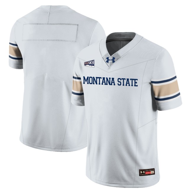 Men's MSU Bobcats Team College Football Jersey White - All Stitched
