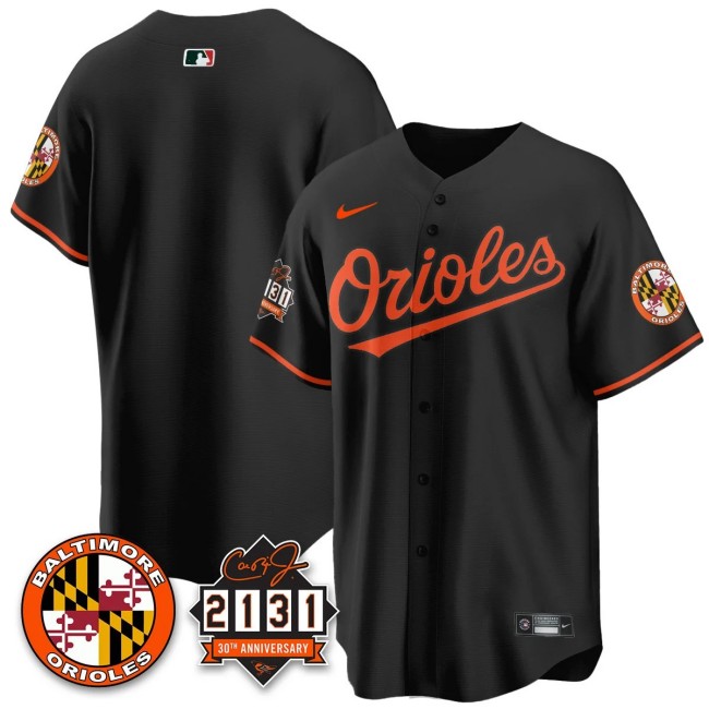 Men's Baltimore Orioles Nike '30th of 2131 MLB Limited Jersey Black - All Stitched