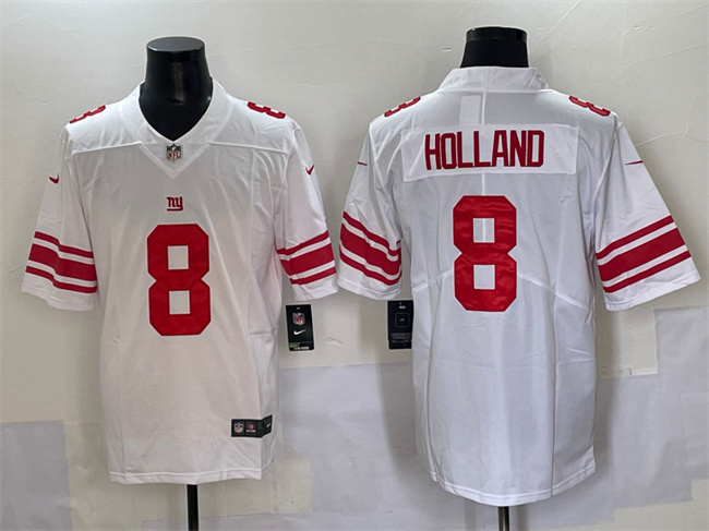 Men's New York Giants #8 Jevon Holland White 2025 Vapor Untouchable Limited Stitched Jersey