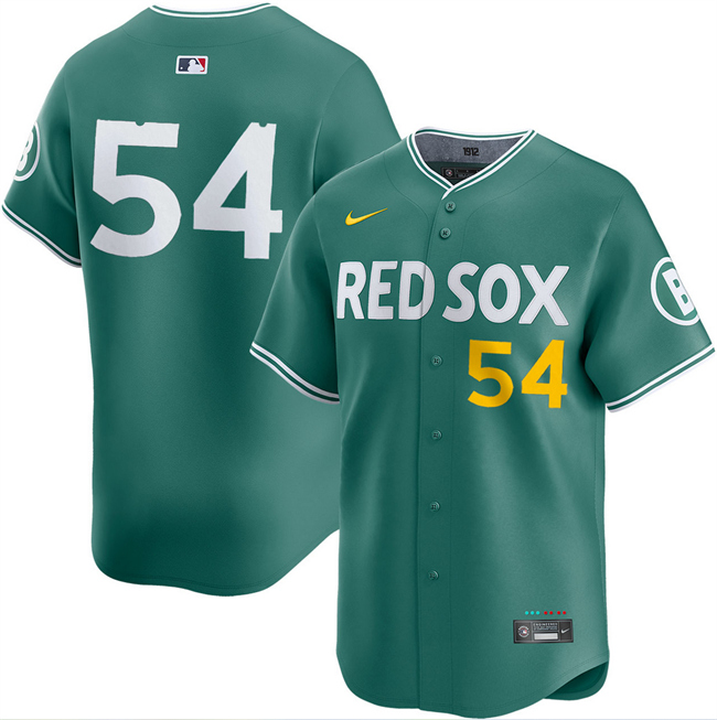 Men's Boston Red Sox #54 Lucas Giolito Green 2025 City Connect Limited Stitched Baseball Jersey