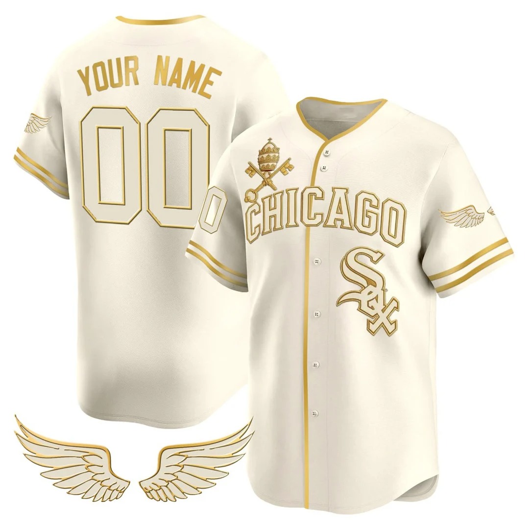 Chicago White Sox 'Pope Leo XIV' Custom Cream Vapor Premier Limited Jersey - All Stitched