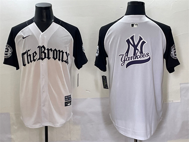 Men's New York Yankees Team Big Logo White Black 'Gothic Legacy Edition' Vapor Premier Limited Stitched Baseball Jersey