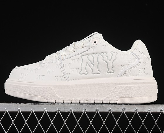 NY MLB BIGBALL CHUNKY EMBO MONOGRAM WHITE GREY 3ASXE015N50WHS