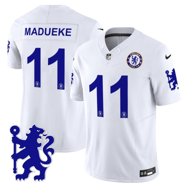 Chelsea #11 Noni Madueke 2025 NFL Nike Vapor Limited Football Jersey White - All stitched