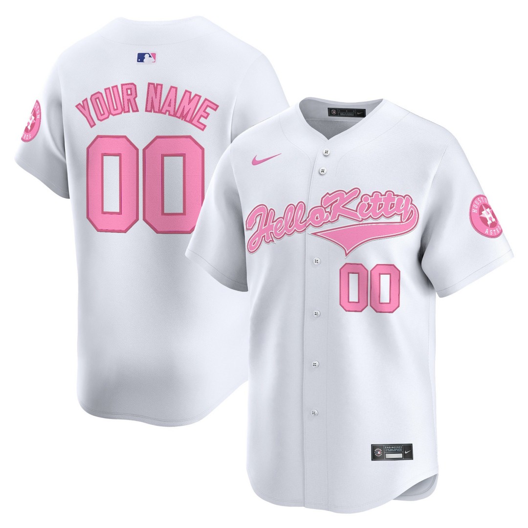 Houston Astros Hello Kitty White Vapor Premier Limited Custom Jersey - All Stitched