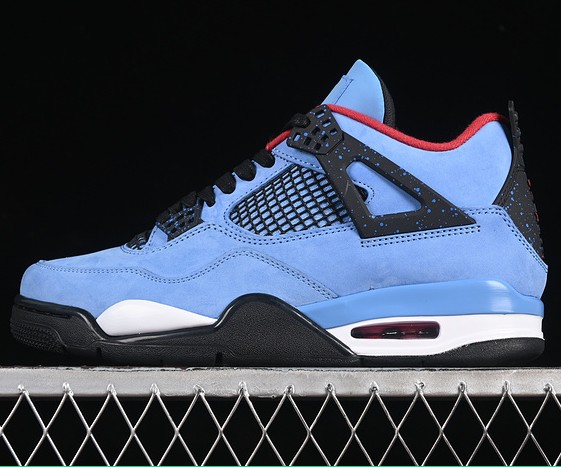 Jordan 4 Retro Travis Scott 'Cactus Jack' University Blue/ Black-Varsity Red 308497-406 Sneaker