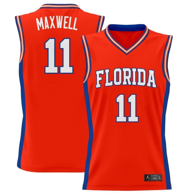 Florida Gators #11 Vernon Maxwell Orange Basketball Jersey - All Stitched