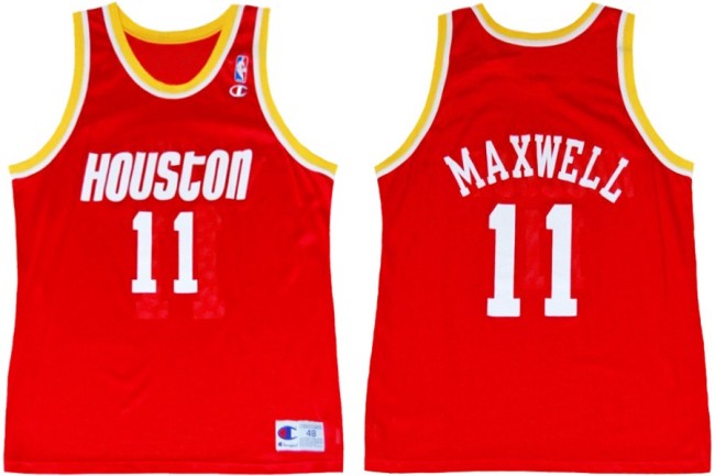 Men's Houston Rockets #11 Vernon Maxwell Red Basketball Jersey - All Stitched