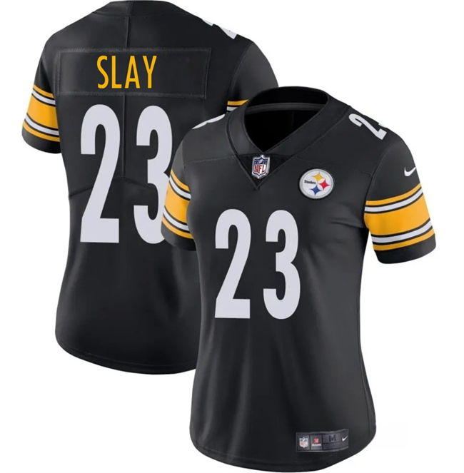 Women's Pittsburgh Steelers #23 Darius Slay Black 2025 Vapor Untouchable Limited Stitched Football Jersey