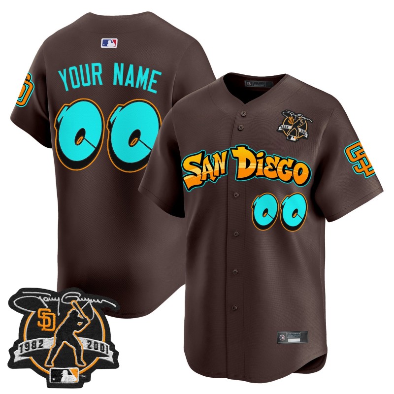 San Diego Padres 'Graffiti Barrio Edition' Custom Vapor Premier Limited Jersey Brown - All Stitched
