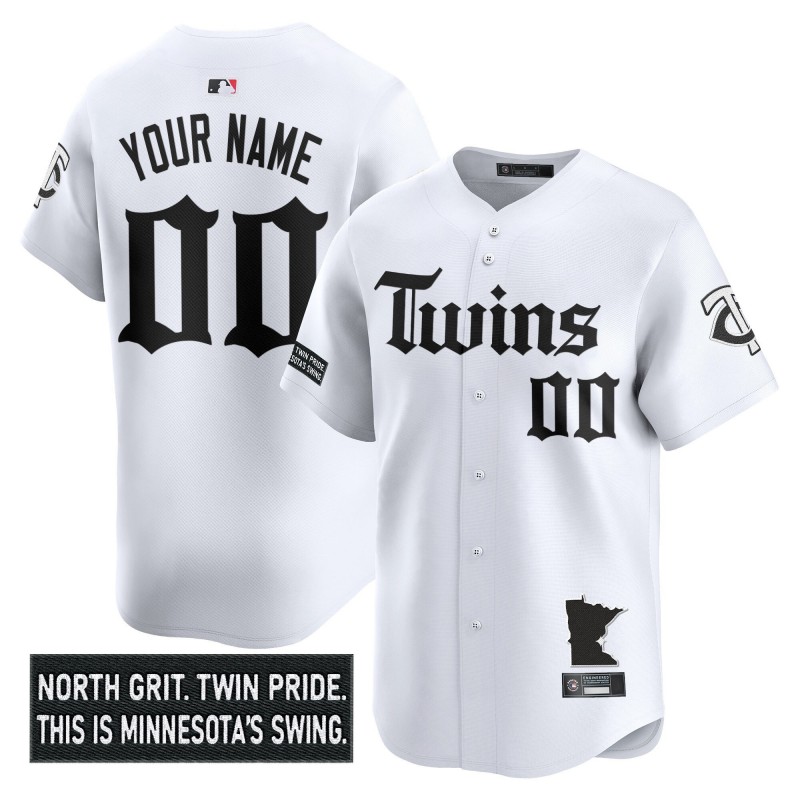 Minnesota Twins 'Gothic North Edition' Custom Vapor Premier Limited Jersey White V2 - All Stitched