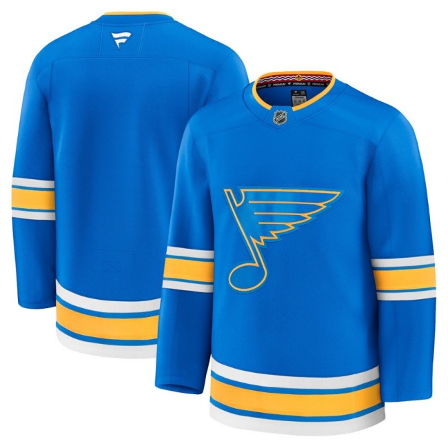 Men's St. Louis Blues Blank Blue 2025-26 Premium Stitched Hockey Jersey