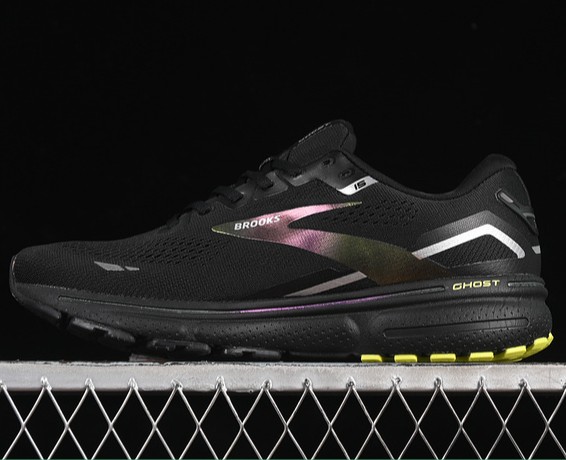 Brooks Ghost 15 Black Purple Green Road Running Shoes 1203801B189 Sneaker
