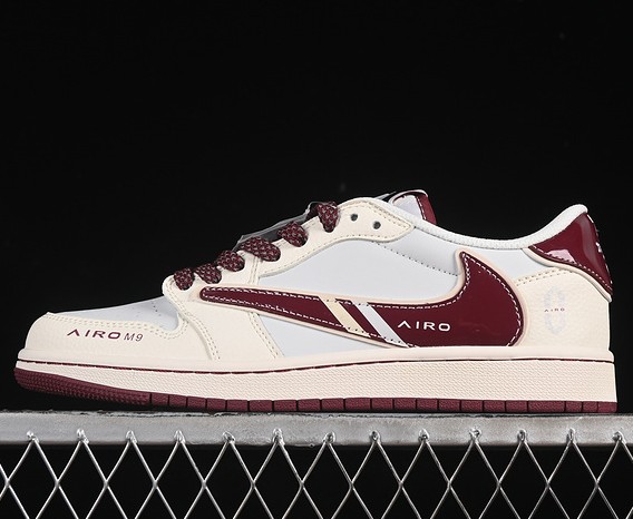 Air Jordan 1 Retro Low OG SP Fragment x Travis Scott AIRO M9 Grey White Red FC1688-239 Sneaker