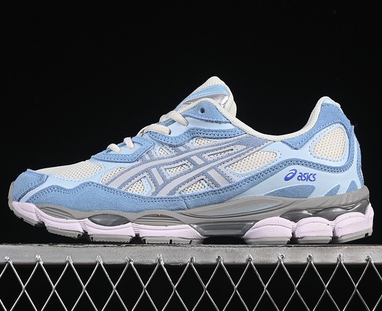 Unisex ASICS Gel-NYC Cream Arctic Sky Blue White 1203A383-107 Sneaker