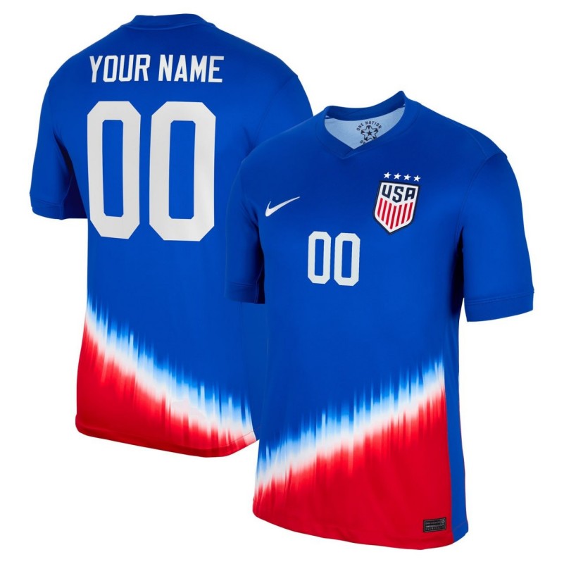 USA Stadium Away Royal Custom Soccer Jersey - Printed