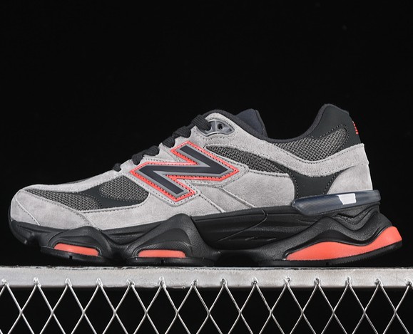 New Balance 9060 Grey Black Red U9060JBO Unisex Lifestyle Casual Sneaker