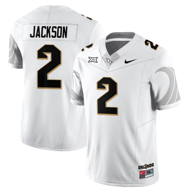 Men's UCF Knights #2 Tayven Jackson White Nike 2025 Core Uniforms  Limited Stitched Football Jersey