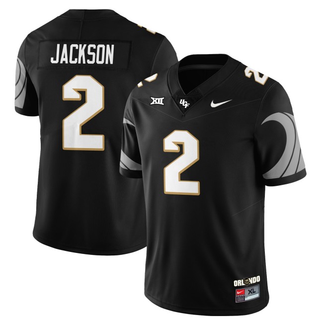 Men's UCF Knights #2 Tayven Jackson Black Nike 2025 Core Uniforms  Limited Stitched Football Jersey