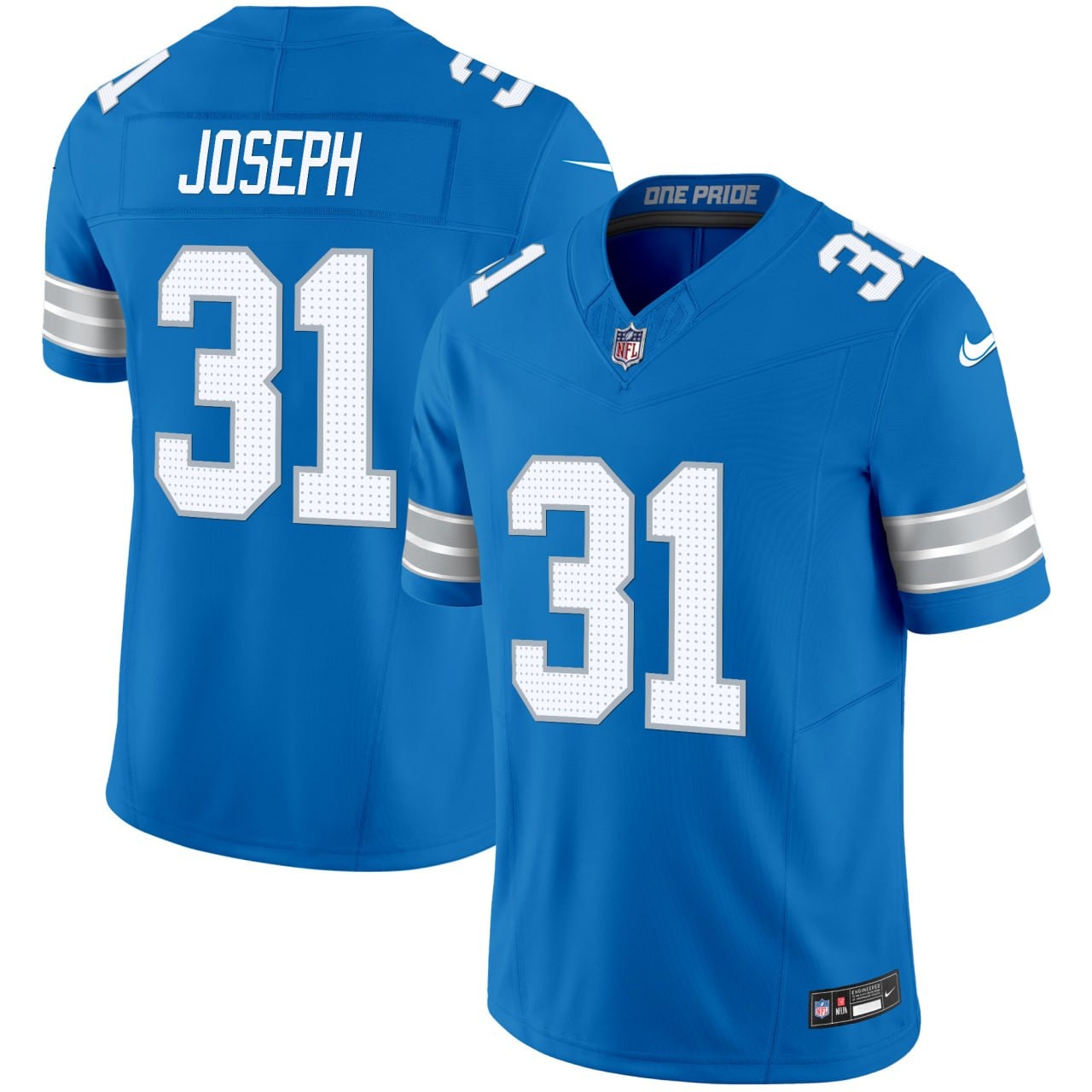 Men's Detroit Lions #31 Kerby Joseph Nike Blue F.U.S.E. Vapor Limited Stitched Jersey