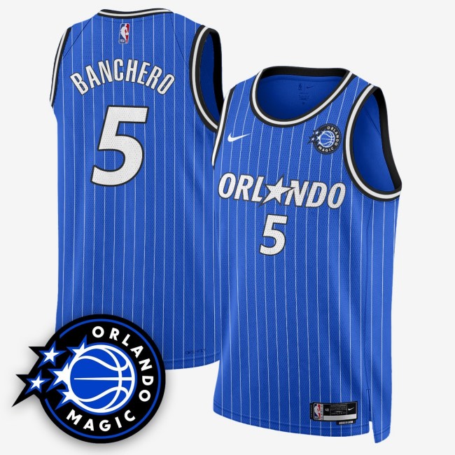 Men's Orlando Magic #5 Paolo Banchero New Generation of Magic Royal Stitched Basketball Swingman Jersey