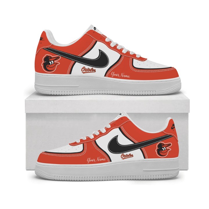 Baltimore Orioles Custom Your Nmae  - Genuine Leather Shoes