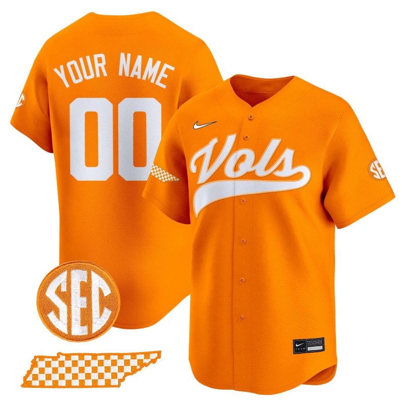 Tennessee Volunteers Active Player Custom Orange 2025 Vapor Premier Limited Stitched Baseball Jersey