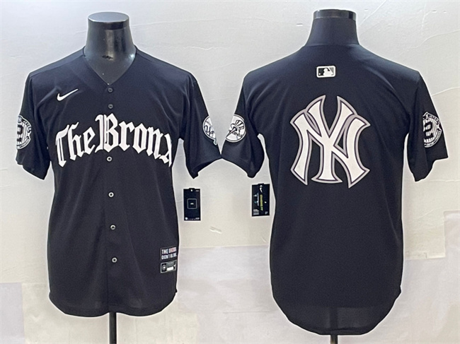 Men's New York Yankees Team Big Logo Black 'Gothic Legacy Edition' Vapor Premier Limited Stitched Jersey